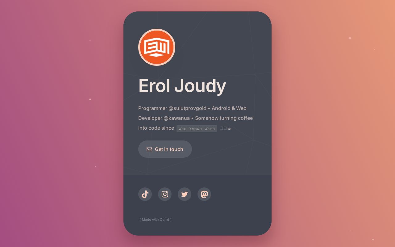 Carrd profile picture for @erol